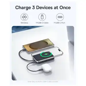 Power Bank Baseus MagSafe 10000mAh 30W con Cable USB-C Integrado miniatura 5
