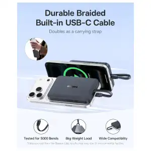 Power Bank Baseus MagSafe 10000mAh 30W con Cable USB-C Integrado miniatura 2