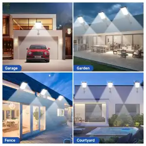 Luces solares TFKK para exterior 6 Pack con sensor de movimiento, control remoto e IP66 miniatura 6