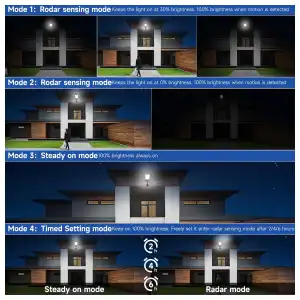 Luces solares TFKK para exterior 6 Pack con sensor de movimiento, control remoto e IP66 miniatura 3