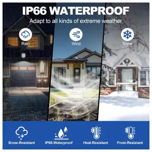 Luces solares TFKK para exterior 6 Pack con sensor de movimiento, control remoto e IP66 miniatura 4
