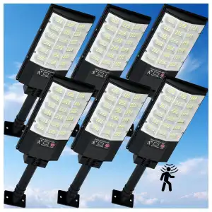 Luces solares TFKK para exterior 6 Pack con sensor de movimiento, control remoto e IP66 miniatura 1