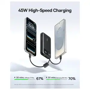 Power Bank Baseus EnerFill FC11 20000mAh 45W con 2 cables USB-C integrados miniatura 3