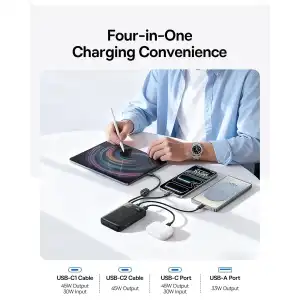 Power Bank Baseus EnerFill FC11 20000mAh 45W con 2 cables USB-C integrados miniatura 6