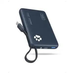 Power Bank INIU 10000mAh 45W con cable USB-C integrado y linterna LED miniatura 1