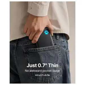Power Bank INIU 10000mAh 45W con cable USB-C integrado y linterna LED miniatura 3