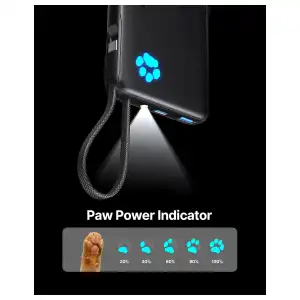 Power Bank INIU 10000mAh 45W con cable USB-C integrado y linterna LED miniatura 6