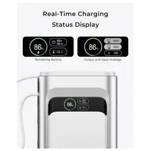 Power Bank TALIX 20000mAh 190W con USB-C 140W y cable integrado para laptop miniatura 6