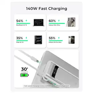 Power Bank TALIX 20000mAh 190W con USB-C 140W y cable integrado para laptop miniatura 2