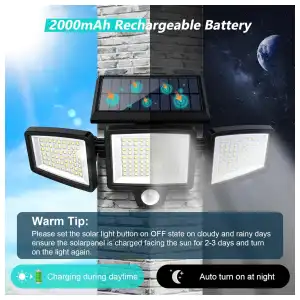 Tuffenough – Par de Luces Solares 2500 Lm con Sensor de Movimiento miniatura 4