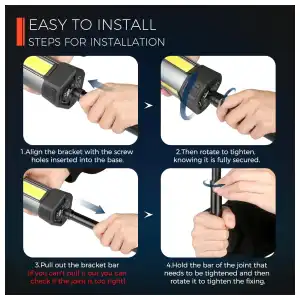 Luz de Trabajo Recargable con Trípode, 3 Cabezas LED y Bolsa miniatura 7