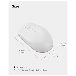 Mouse Inalámbrico Lenovo 300 Compacto 2.4G USB Ambidiestro miniatura 7