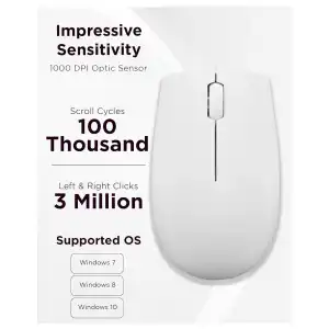 Mouse Inalámbrico Lenovo 300 Compacto 2.4G USB Ambidiestro miniatura 5
