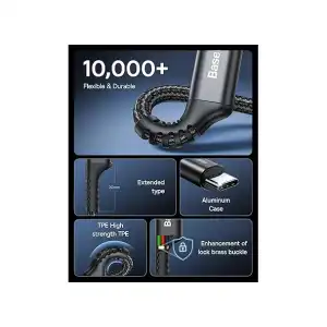 Cable USB A a USB-C Baseus 100W Retráctil 3.3ft miniatura 4