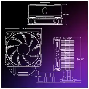 Disipador Cooler Master Hyper 212 Pro aRGB con Ventilador PWM 120mm miniatura 11