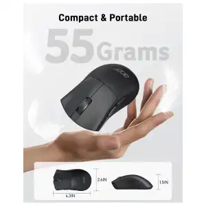 Mouse Acer Inalámbrico 1200 DPI con Receptor USB 2.4GHz – Negro miniatura 2