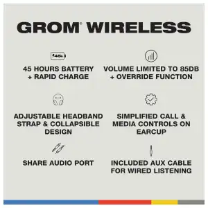Audífonos Inalámbricos Skullcandy Grom Wireless con Micrófono y 45h de Batería miniatura 4