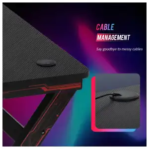 Mesa Gaming BestOffice 47" con Fibra de Carbono Roja miniatura 7