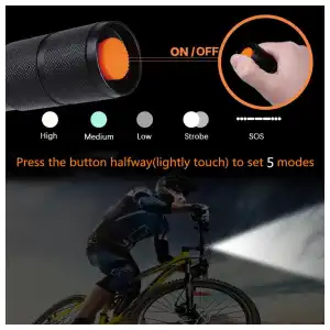 Linterna LED Táctica de Alta Potencia (1 Unidad) miniatura 4