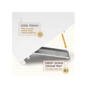 Tostadora Elite Gourmet Cool Touch 2 Rebanadas miniatura 2