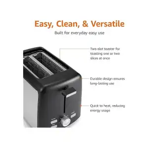 Tostadora Amazon Basics 2 Rebanadas 800W miniatura 4